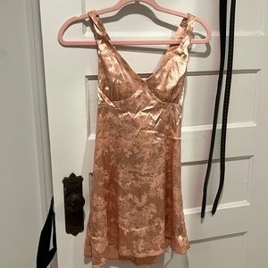 cider floral tie back dress